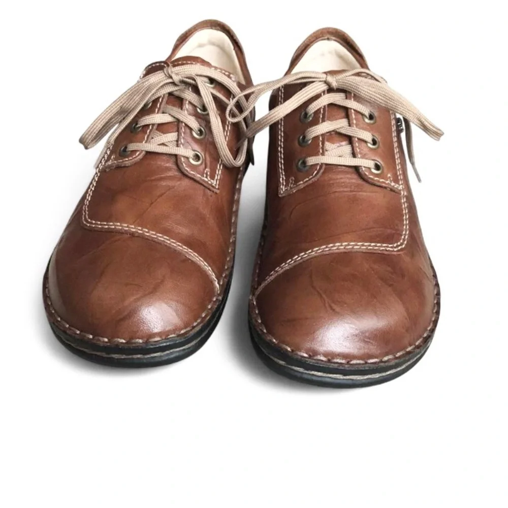 NWOT Finn Comfort Size EU 37 / US 6-6.5 Lexington Brown Plissee Oxford
